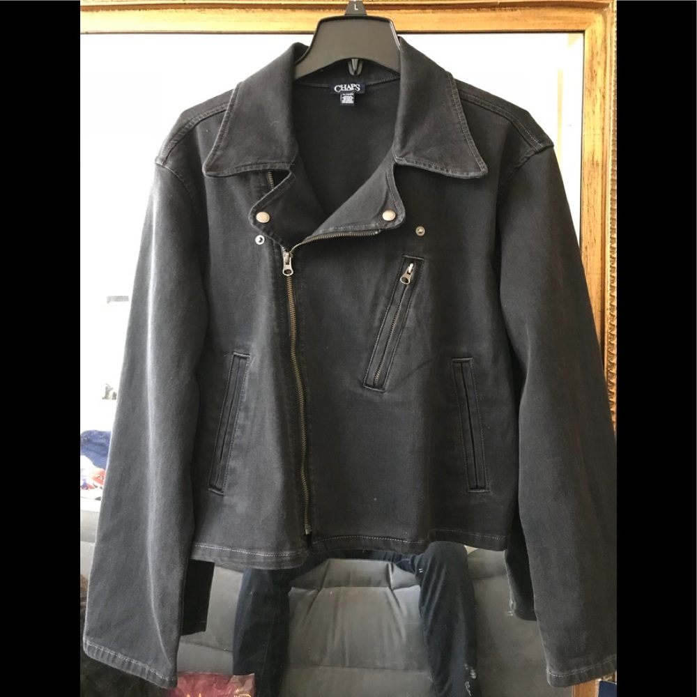CHAPS WOMEN/NWT/GREY WASH DENIM-JACKET